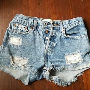 Vintage high waisted distressed shorts